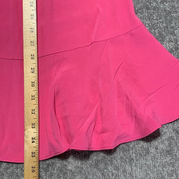 HD‎ In Paris A Line Dress Women Size 4 Pink Flutter Sleeve High-Low Hem - Picture 16 of 16